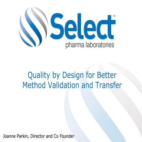 Quality by design in analytical method developmentpptx | PPTX