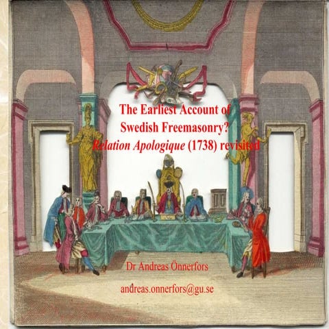 The Earliest Account of Swedish Freemasonry? 