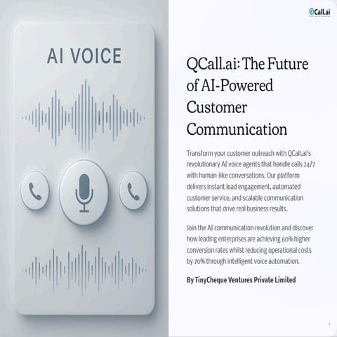 Qcall.ai Sales Deck - Agentic AI Call Center Solution