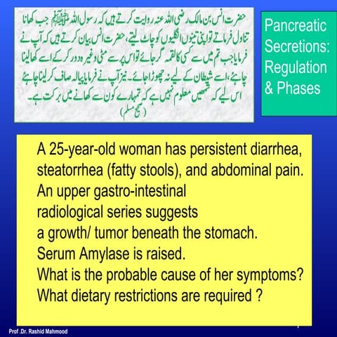  Stages & regulation of pancreatic secretion