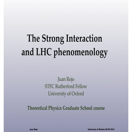 Oxford graduate lectures on "Quantum Chromodynamics and LHC phenomenology" Pa...