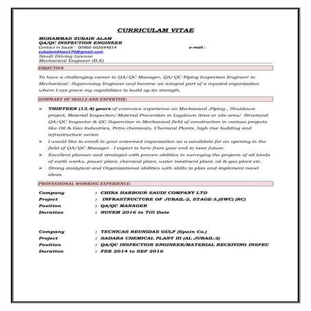 QA/QC INSPECTION ENGINEER