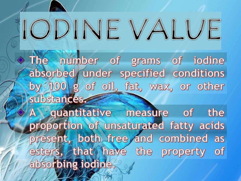 Iodine Value (Quality Control 1)