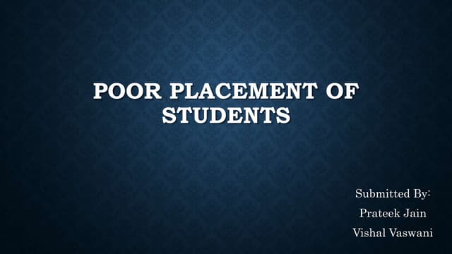 Qcl 14-v3 poor placements-sdmimd_vishal vaswani