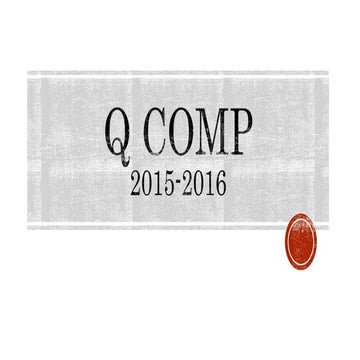 Q comp building meetings september 2015