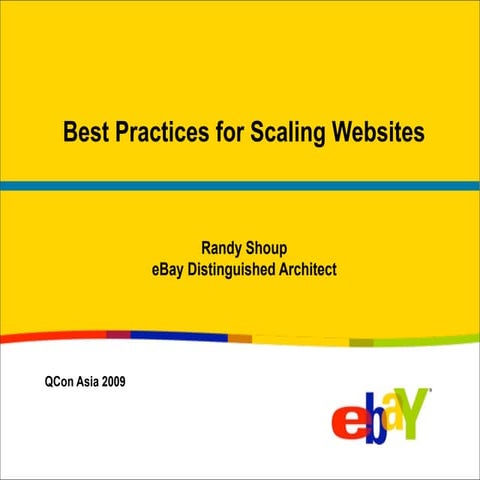 Qcon best practices for scaling websites
