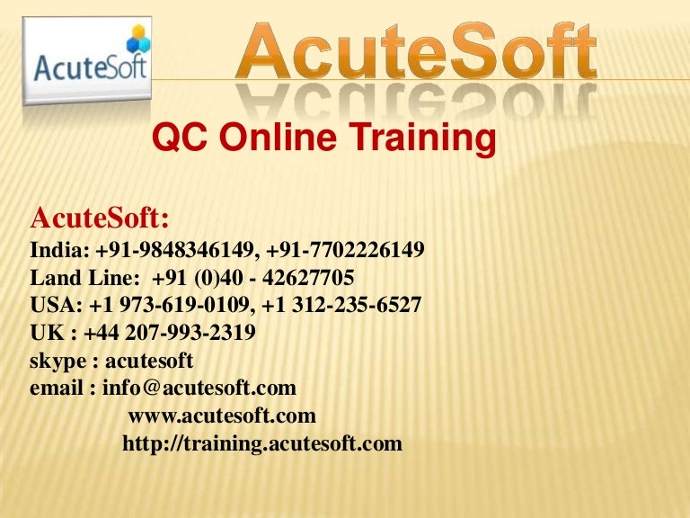 Qc online training