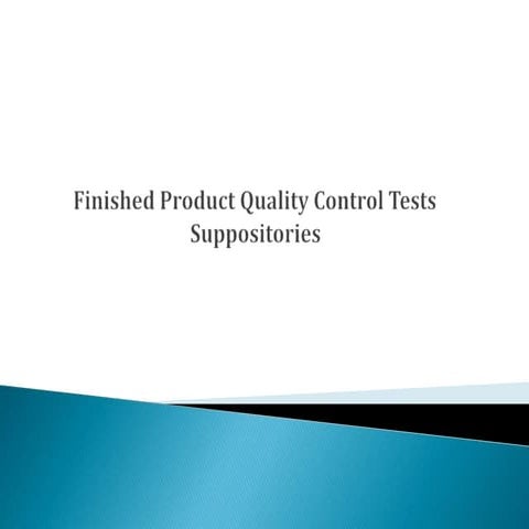 IPQC TEST FOR Qc suppositories