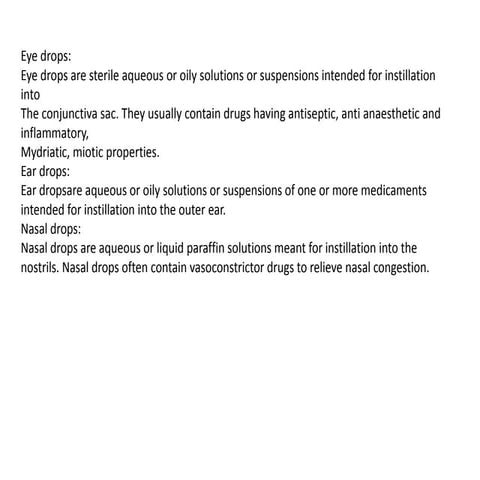 Qc tests for liquid preparations (eye, ear, nasal drops)