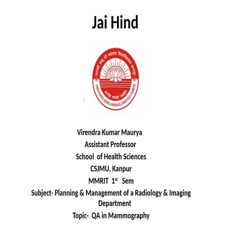 Quality control & quality Assurance  Tests in Mammography.pptx