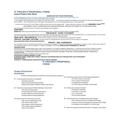 Project proposal template 21 | DOCX