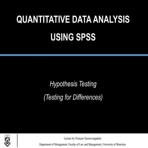 quantitative  data analysis using spss