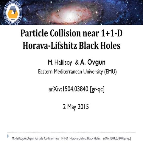Particle Collision near 1+ 1 Dimensional Horava-Lifshitz Black Holes
