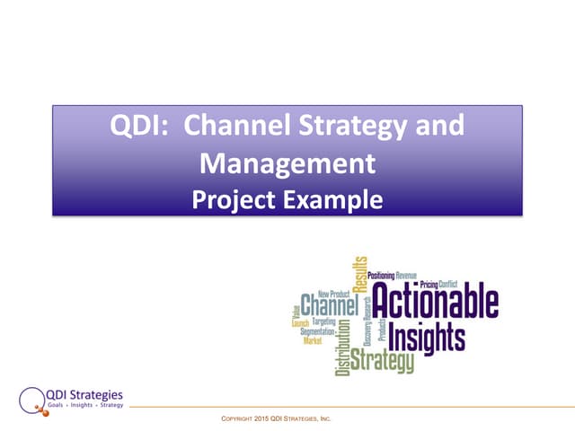 QDI Strategies: Channel Strategy an...