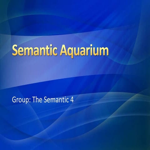 Semantic Aquarium - ESWC SSchool 14 - Student project