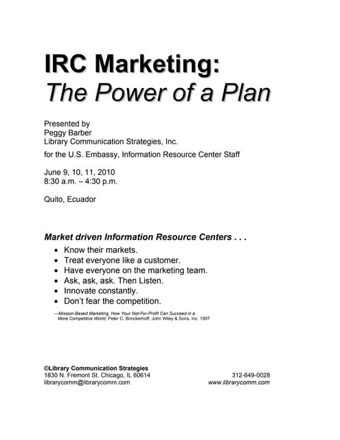 Q:\elenita\irc directors workshop quito 2010\barbar marketing workbook 21 may 10