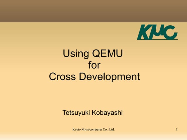 Using QEMU for cross development