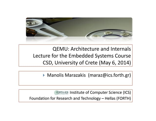 qemu architecture and internals - How it works