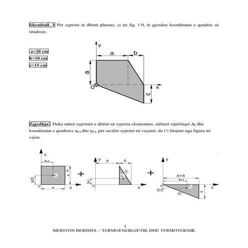 Qendra e Rëndesës - Statikë | PDF