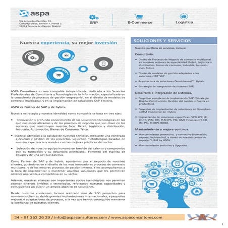 ASPA Presentación Corporativa 2015_ES | PDF