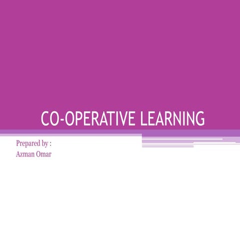 Cooperative learning