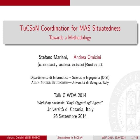 TuCSoN Coordination for MAS Situatedness: Towards a Methodology