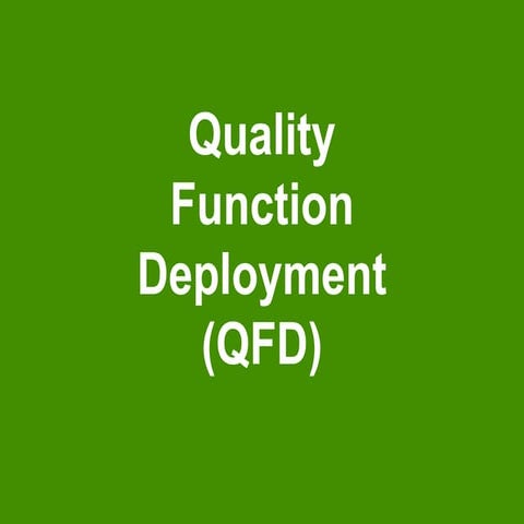 Quality Function Deployment for Concepts in Engineering