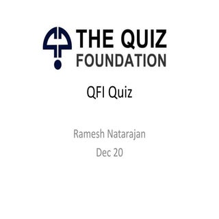 Qfi Quiz Ramesh Natarajan 20 Dec