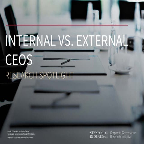 Internal vs. External CEOs
