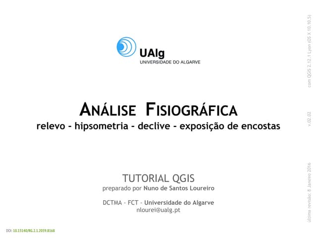 Tutorial QGIS sobre Análise Fisiogr...