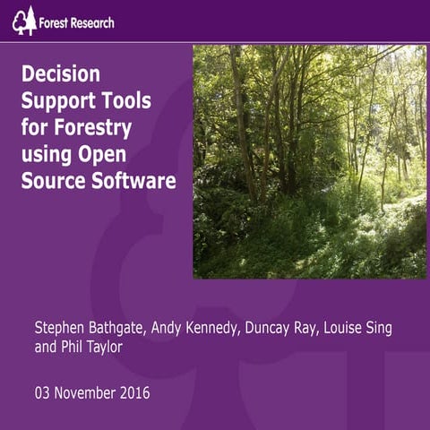 Decision support tools for forestry using open source software