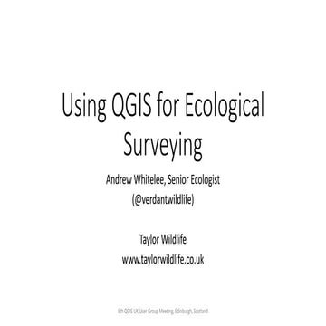 Using QGIS for ecological surveying