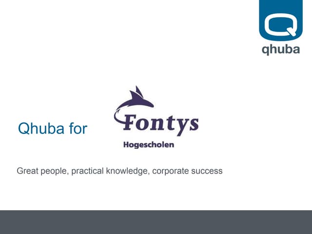 Qhuba for Fontys Hogescholen developments in mobile payments