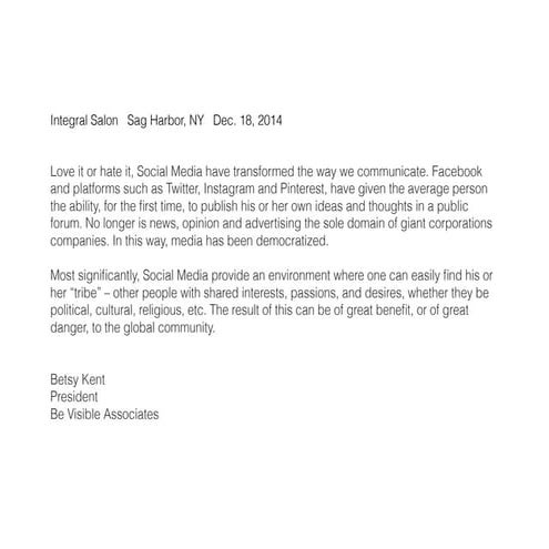 Betsy Kent_ Integral Salon_Sag Harbor, NY 12-18-14