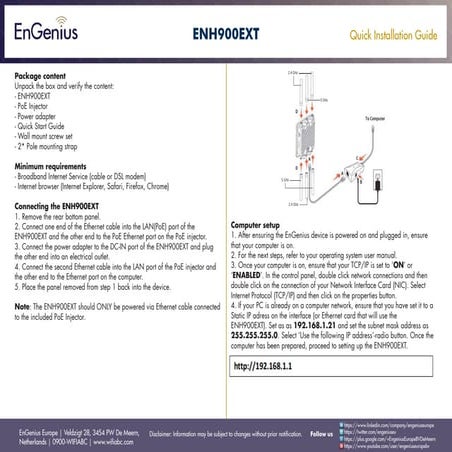 Quick Installation Guide EDS1130 English | PDF