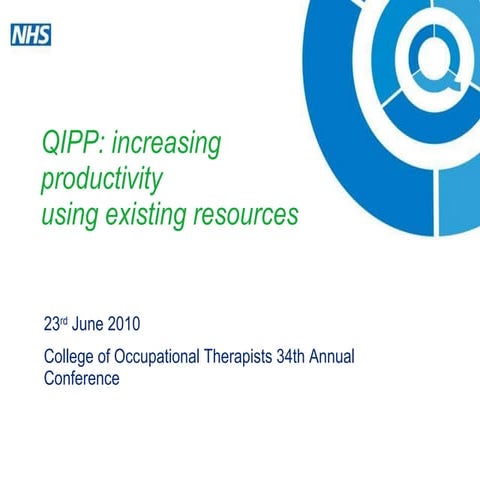 Qipp increasing productivity using existing resources