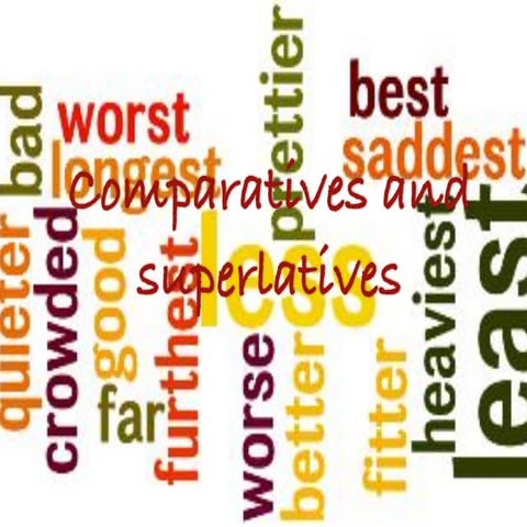 English, comparatives and superlatives
