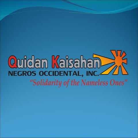 Case Presentation - Microfinance in Agriculture (Quidan Kaisahan)