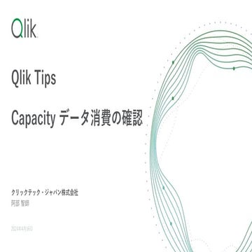 Qlik Tips - 2024/04/16 Capacity データ消費の確認