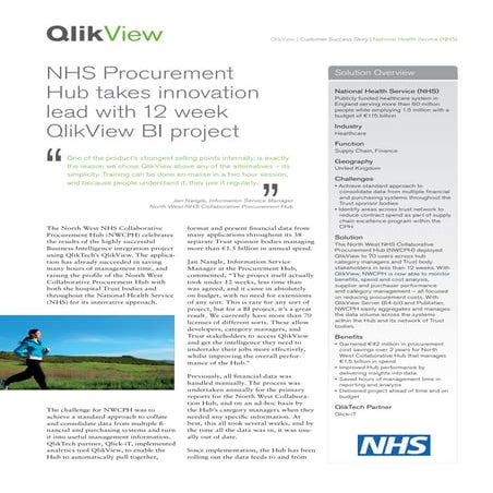 QlikView / NHS