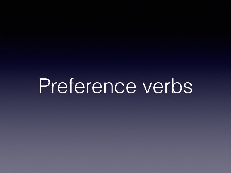 English preference verbs