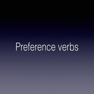 English preference verbs