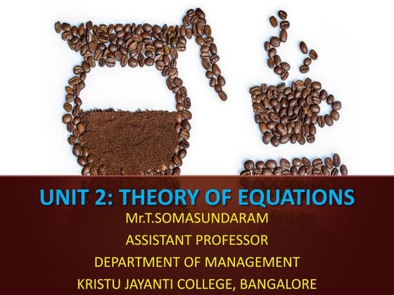 Theory of Equation