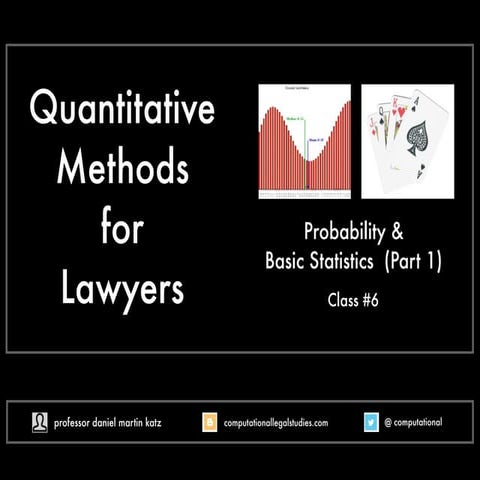 Quantitative Methods for Lawyers - Class #6 - Basic Statistics + Probability ...