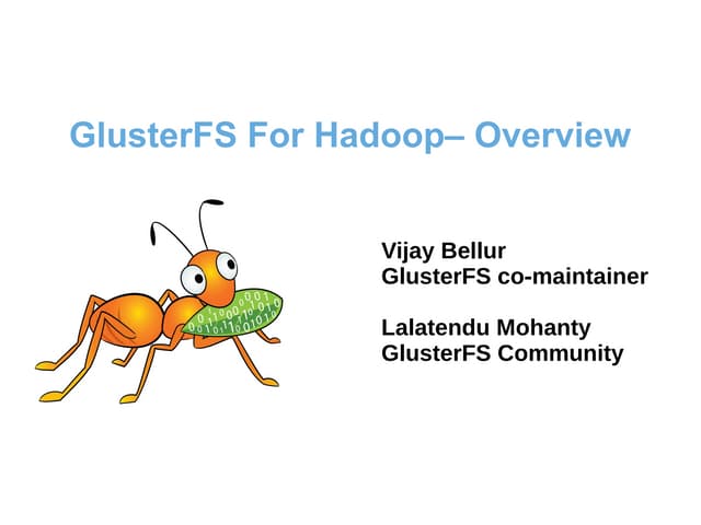 Gluster fs hadoop_fifth-elephant