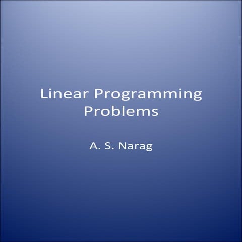 Qm linear programming problems a.s. narag | PPT
