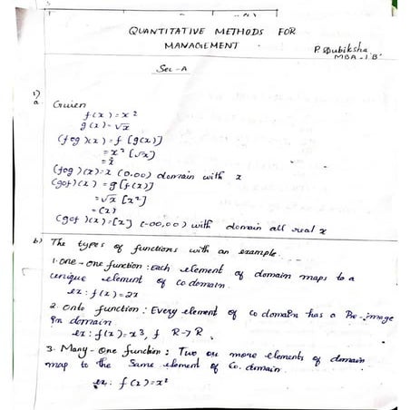 QMM.pdf quantitative mathematics for pg mba | PDF