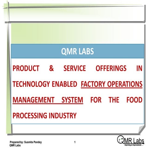 Qmr labs corporate presentation | PDF