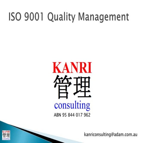 ISO 9001:2008 Internal Auditing of Quality Management Systems - Introduction