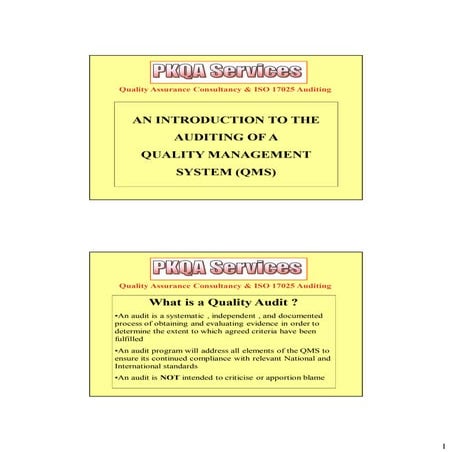 Qms auditing powerpoint